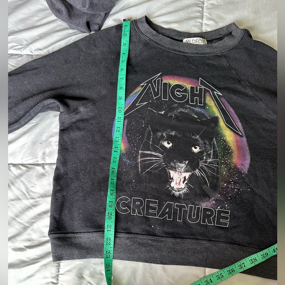 Wildfox Night Creature Black Sweatshirt Small preowned - Picture 11 of 12